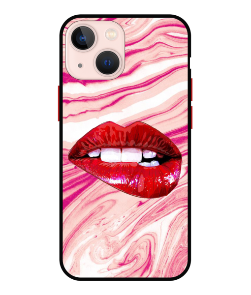Husa IPhone 14 Plus, Protectie AntiShock, Marble, Lips